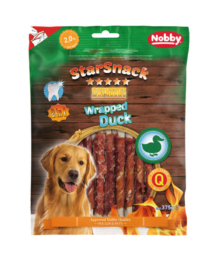 Nobby Hundeleckerli StarSnack Barbecue Wrapped Duck